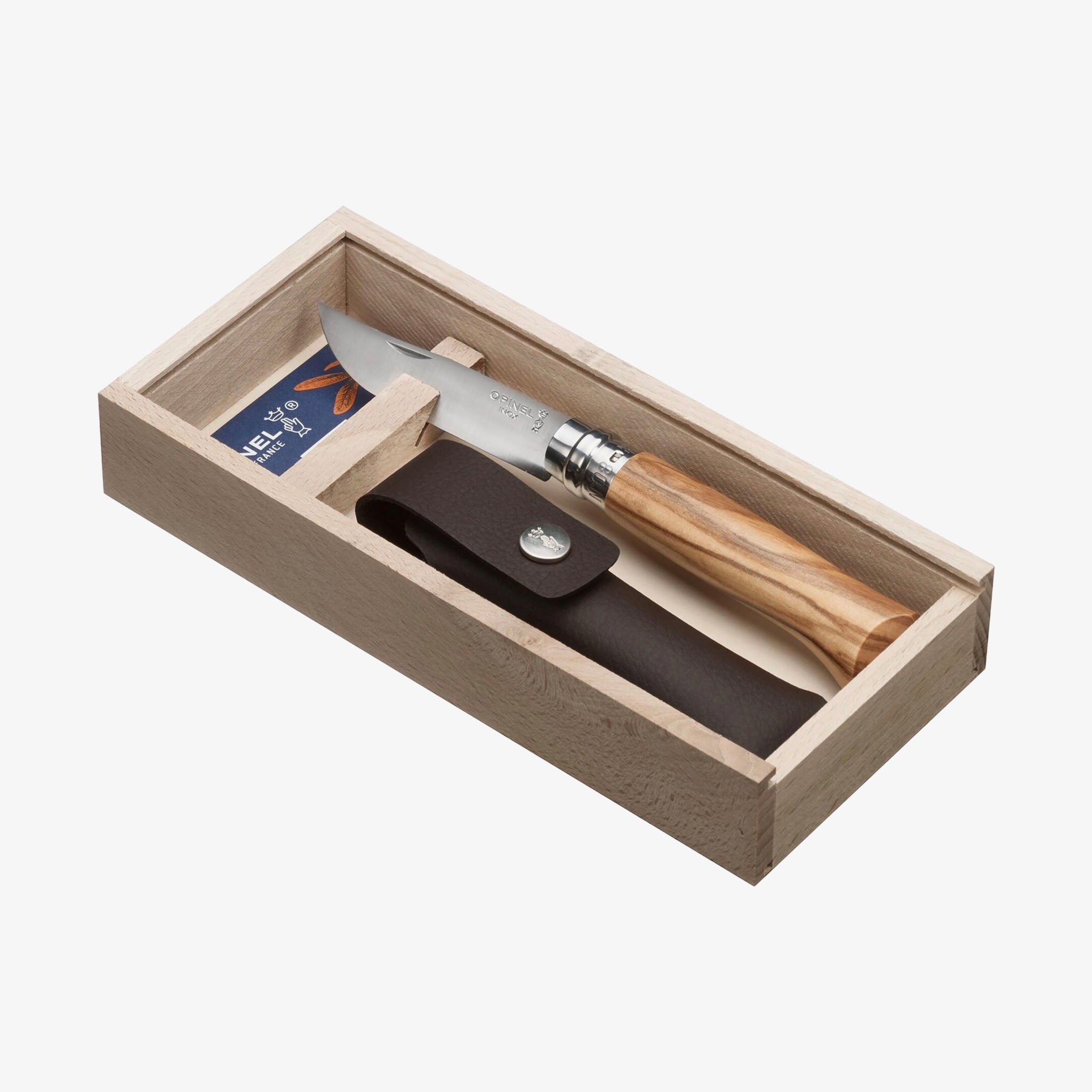 Opinel No.8 Folding Knife + Alpine Sheath Gift Box - Addison West 