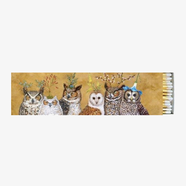 Paper products design brands Owl Family Long Matches on a white background
