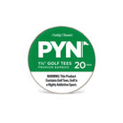 PYN golf tees ball marker on a white background at Addison West