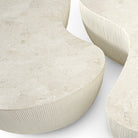 Palecek Calanova Outdoor Small Coffee Table, White on white background at Addison West.