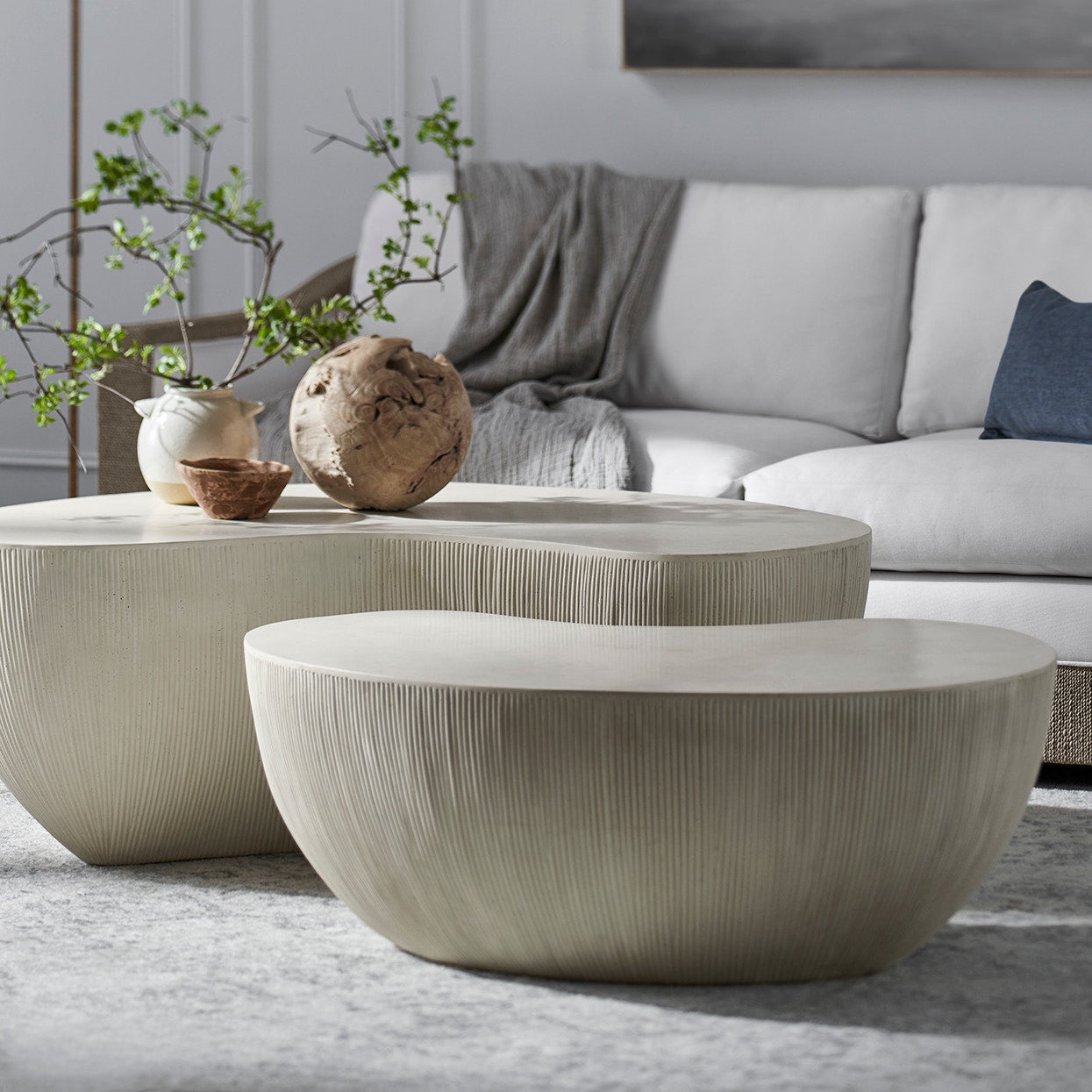 Palecek Calanova Outdoor Small Coffee Table in White – Addison West