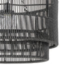Palecek Tanner Outdoor Drum Pendant, Black on white background at the Addison West.