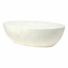 Palecek Vail Outdoor Stone Coffee Table on white background at Addison West.