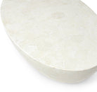 Palecek Vail Outdoor Stone Coffee Table on white background at Addison West.