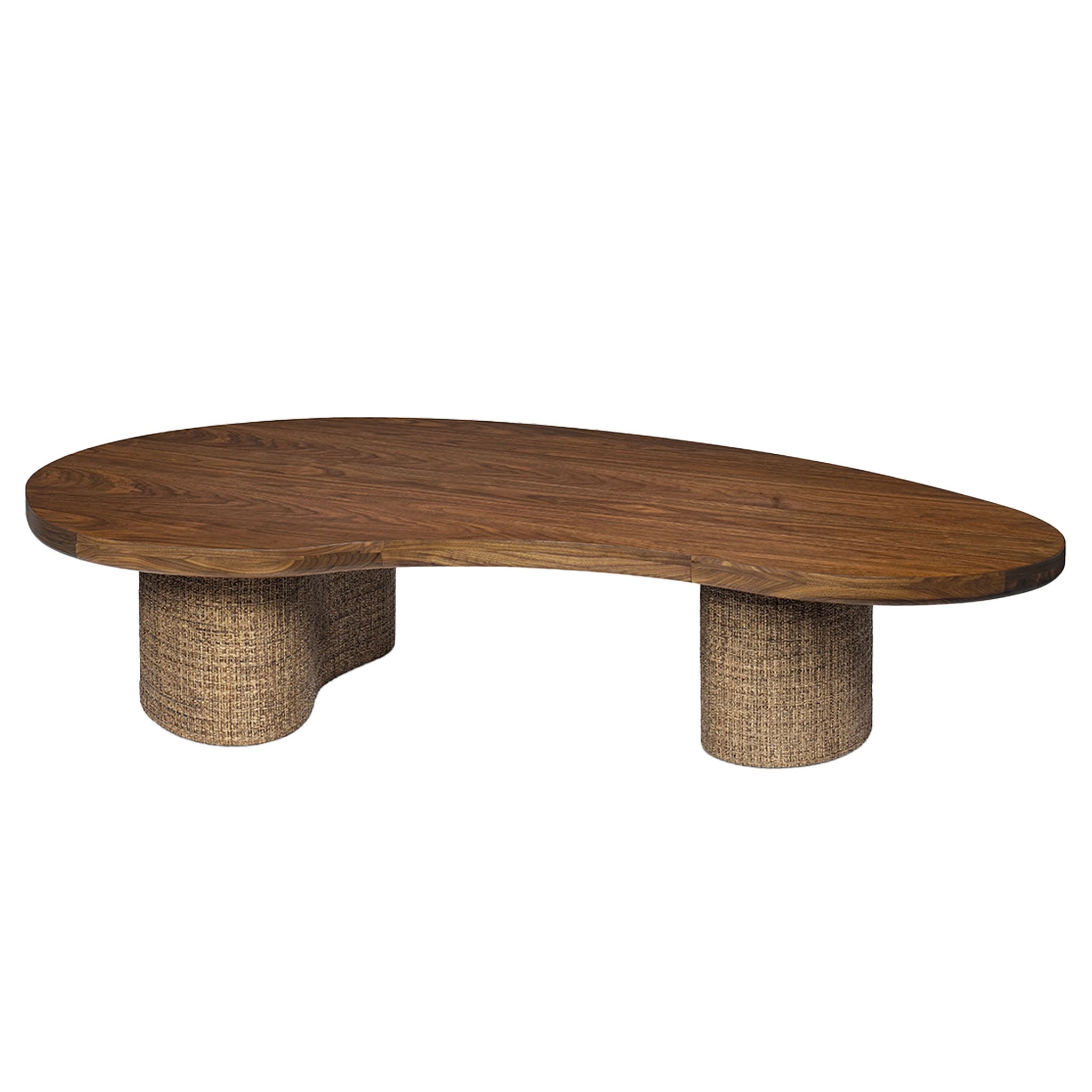 Palecek Zoey Walnut Large Coffee Table on white background at Addison West.