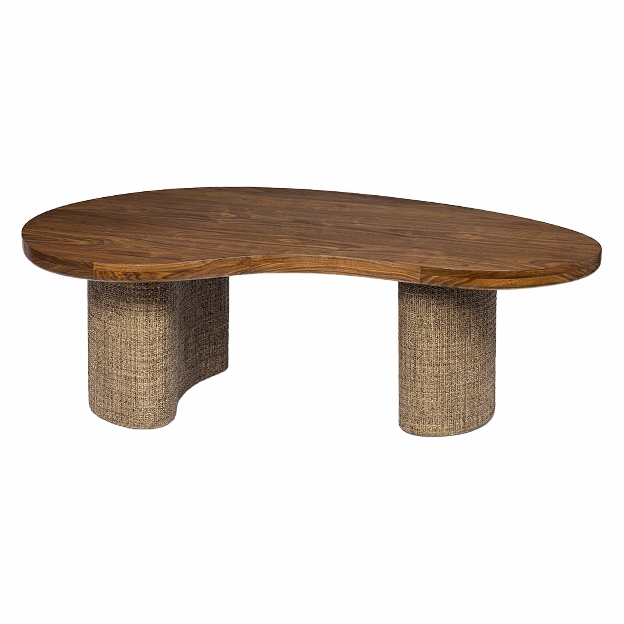 Palecek Zoey Walnut Small Coffee Table on white background at Addison West.