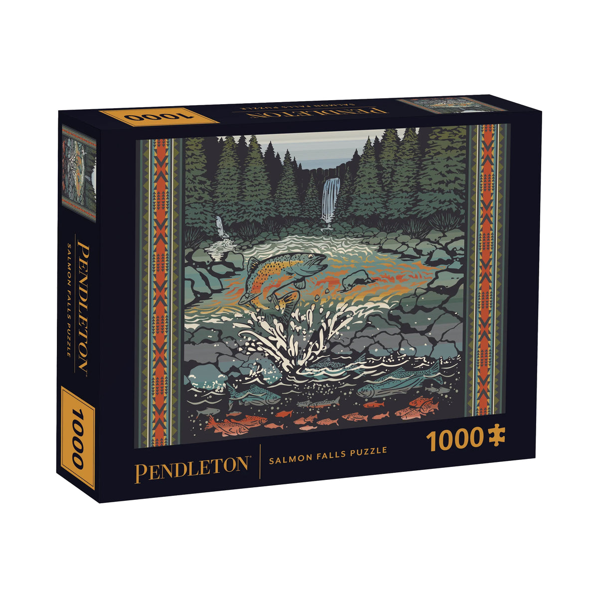 Pendleton Salmon Falls 1000-Piece Puzzle on a white background at Addison West