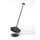 Black LED desk lamp on a white background