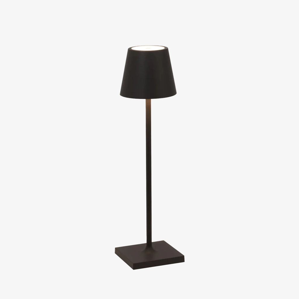 Poldina Pro micro table lamp in black on a white background
