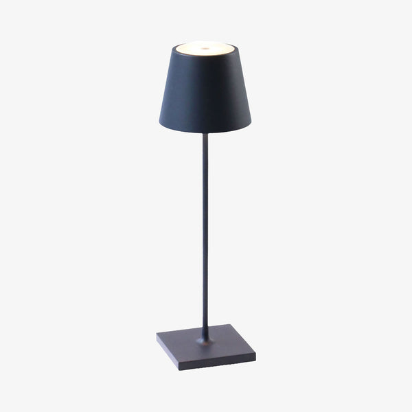 Poldina Pro Table Lamp in Steel Blue on a white background