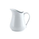 White porcelain pitcher on a white background