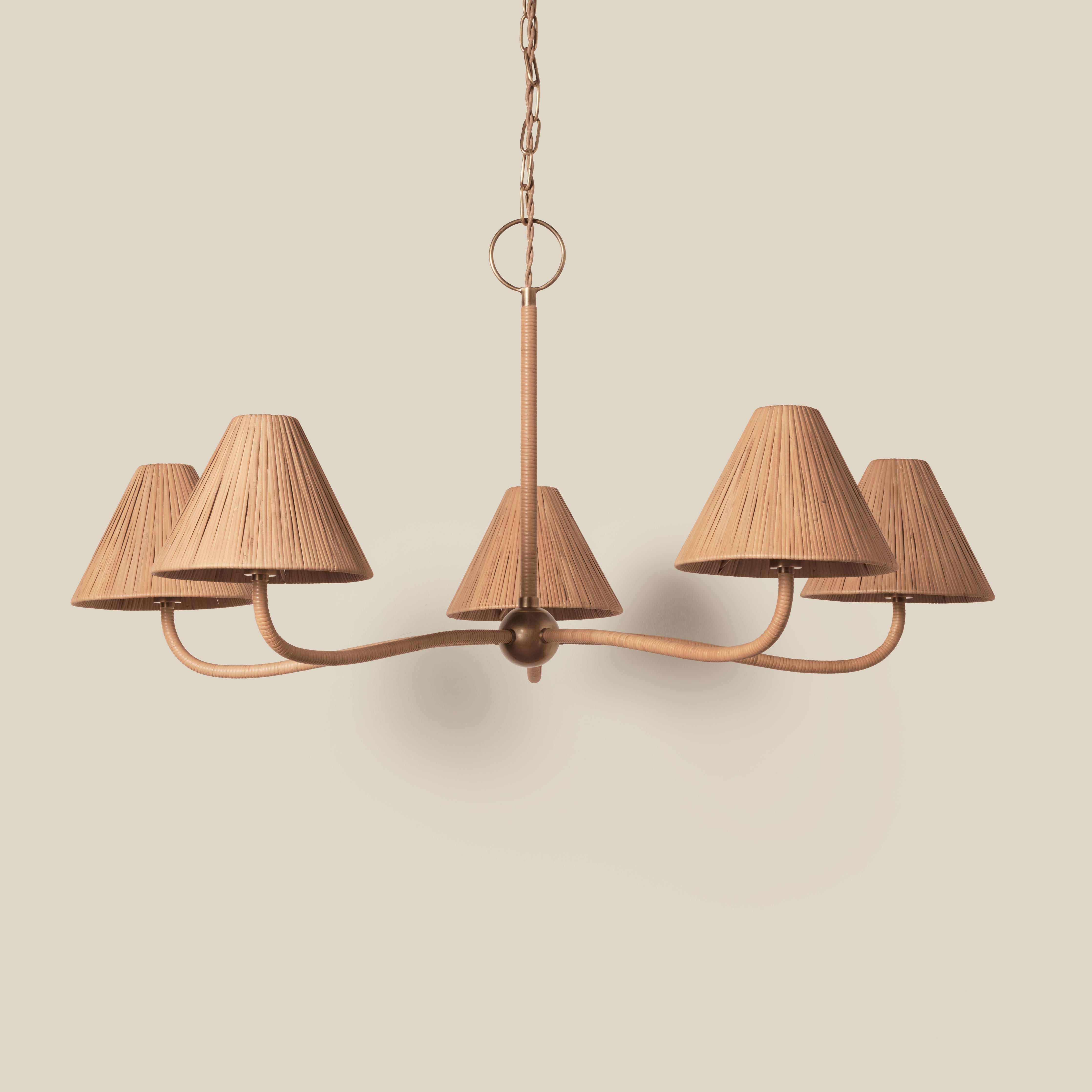 Delphine Large Chandelier on a beige background at Addison West