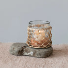 Seaside Rattan Wrapped Votive Holder - Addison West 