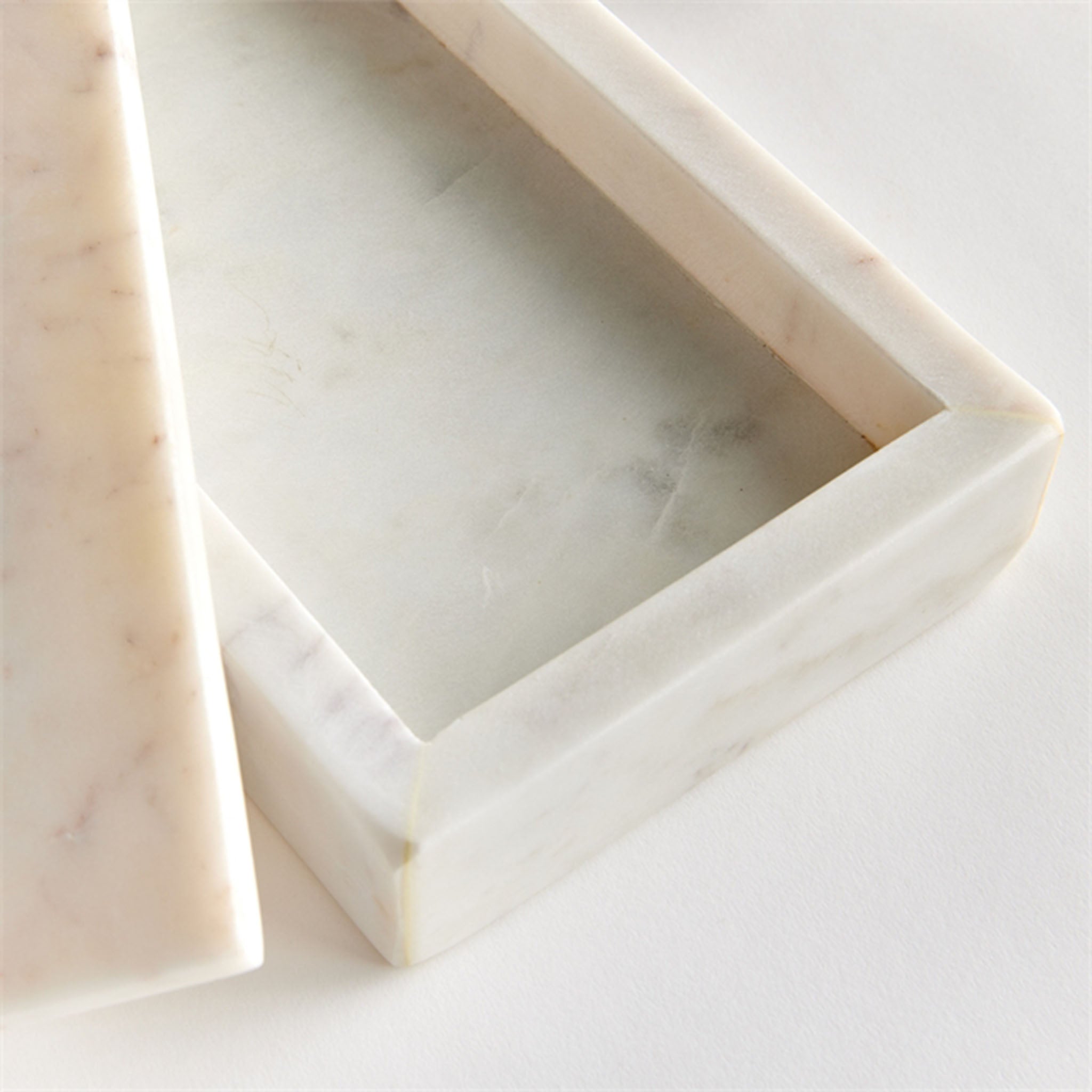 Rectangular Armani Marble Boxes Set of Two - Addison West 