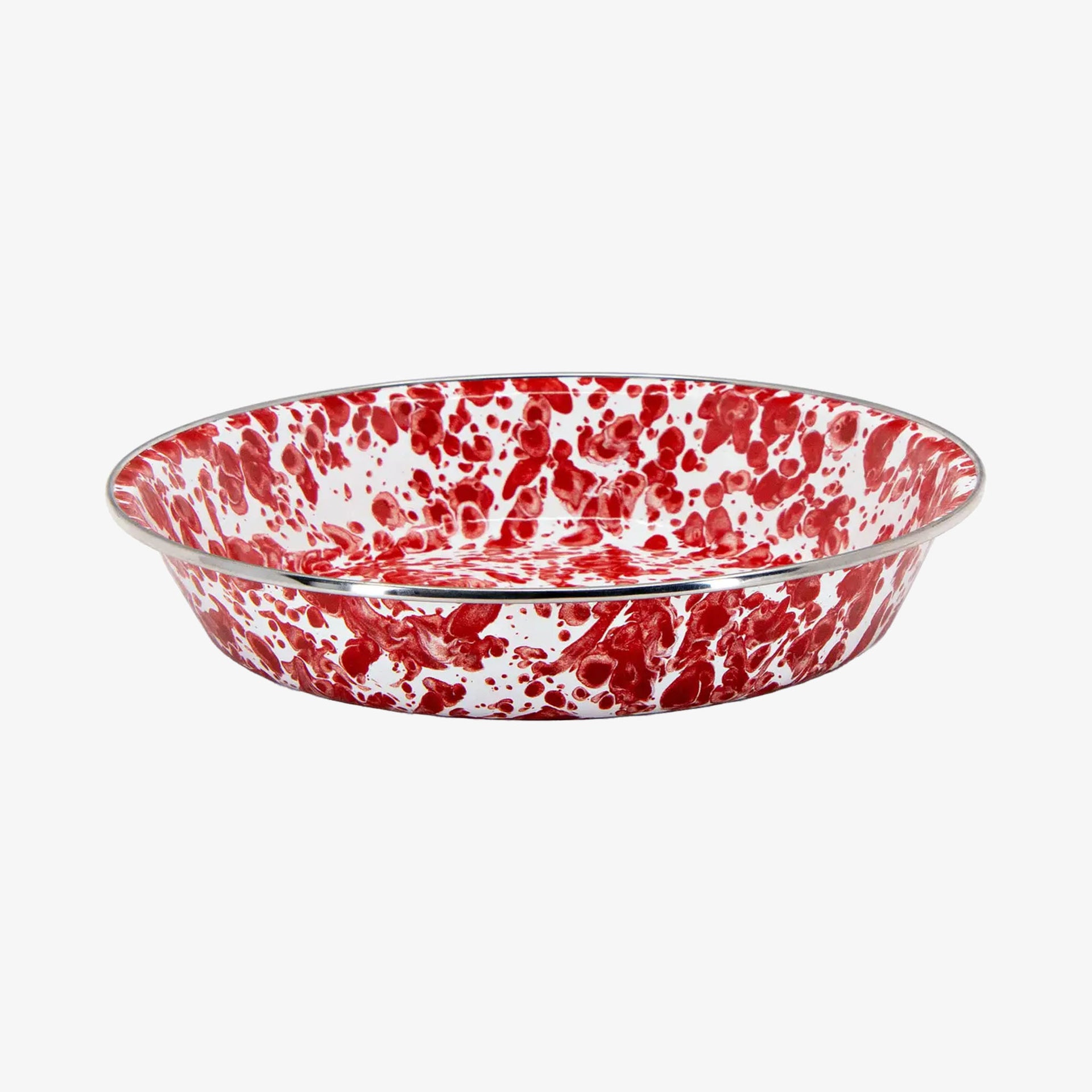 Red Swirl Enamelware Pie Plate – Addison West - Main Image