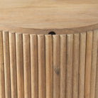 Reece Reeded Side Table in Natural - Addison West 