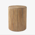 Reece Reeded Side Table in Natural - Addison West 