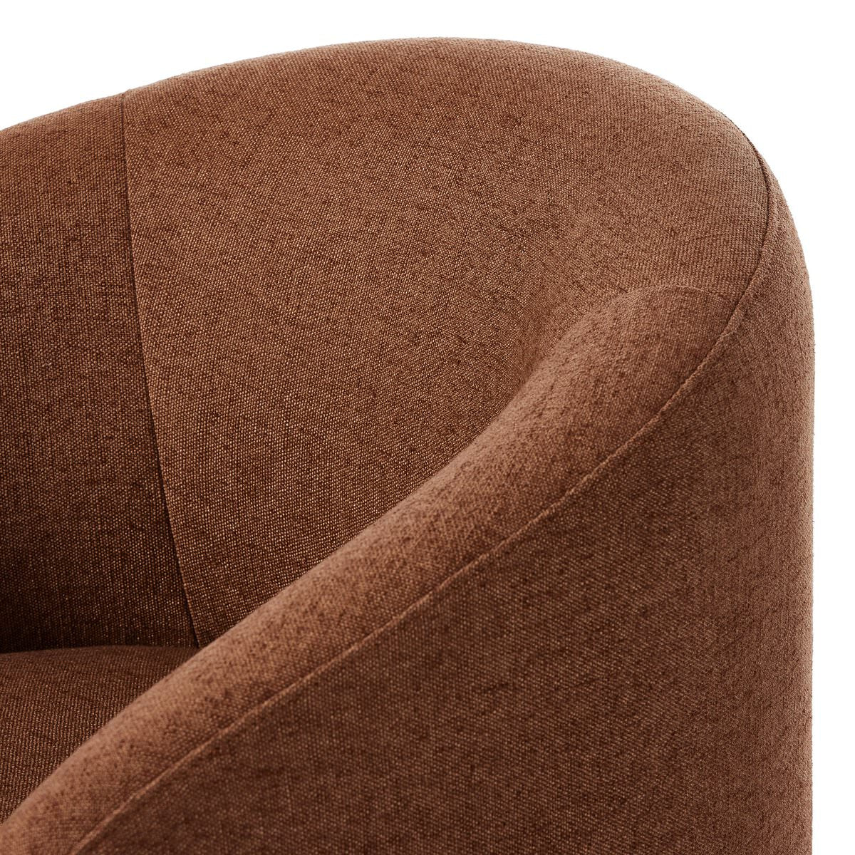 Close up of Rhett Dining Chair in Bartin Rust on a white background at Addison West