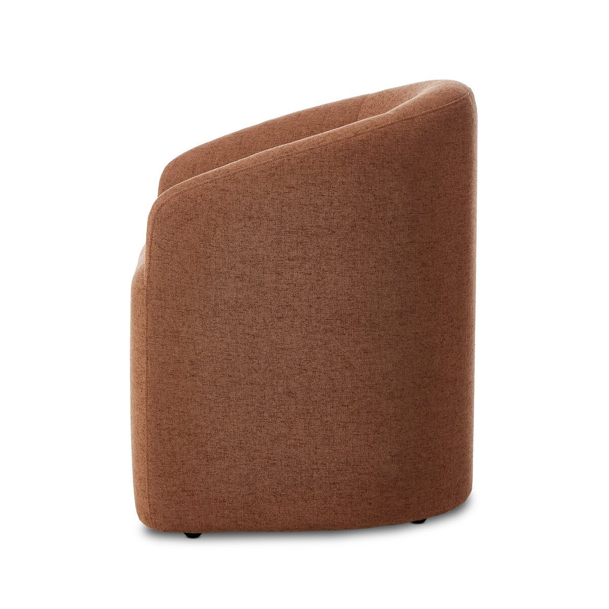 Side of Rhett Dining Chair in Bartin Rust on a white background at Addison West