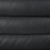 Close up of Ricciardo ribbed Black Leather Wrapped Three Seater Sofa