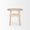 Rosie Large Blonde Wood End Table on a white background