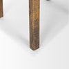 Close up of Rosie Large Brown Wood End Table on a white background
