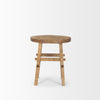 Rosie Small Brown Wood End Table on a white background