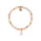 Elli Parr Royal Gemstone Bracelet in Peach Moonstone on a white background at Addison West