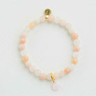 Elli Parr Royal Gemstone Bracelet in Peach Moonstone on a white background at Addison West