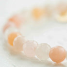 Elli Parr Royal Gemstone Bracelet in Peach Moonstone on a white background at Addison West