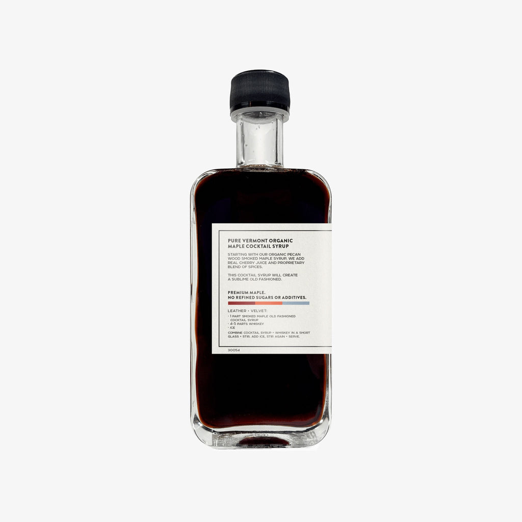 Runamok maple cocktail syrup on a white background