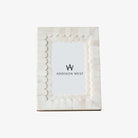 Ivory Bone Scalloped picture Frame on a white background