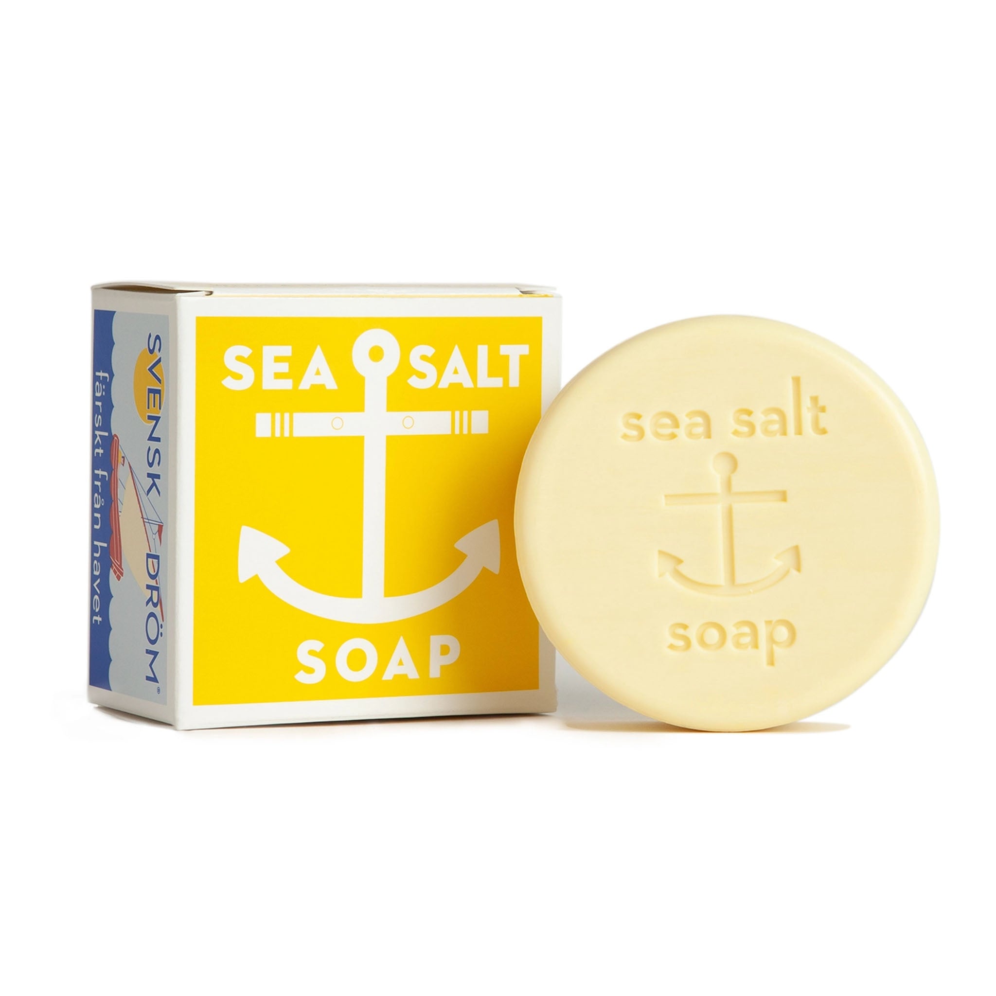 Kalastyle Sea Salt Lemon Soap next to box on a white background