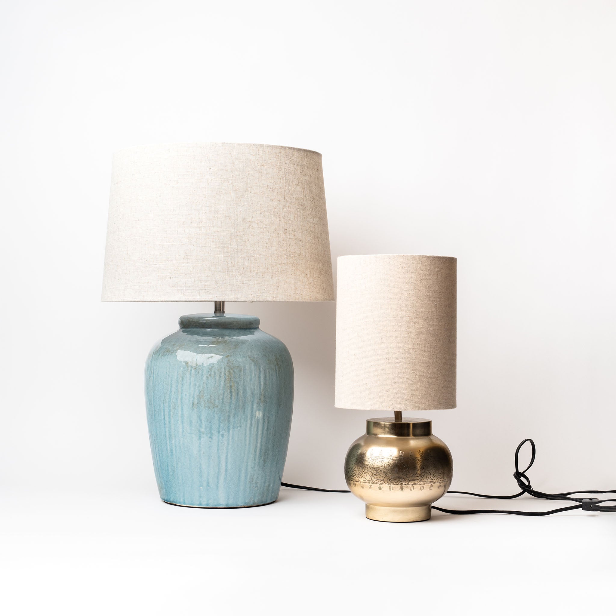 Sea + Sky Stoneware Lamp - Addison West 