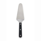 Classic Serrated Pie Cutter with stainless blade and black riveted handle on a white background