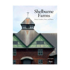Photo of book cover with "Shelburne Farms" written in black text on a white background.