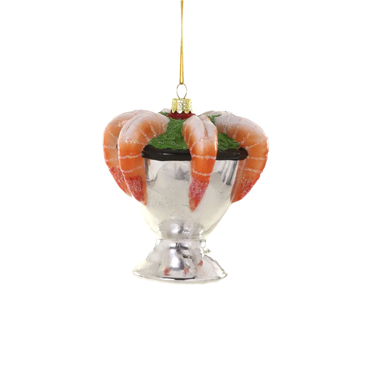 Shrimp Cocktail Ornament on a white background at Addison West