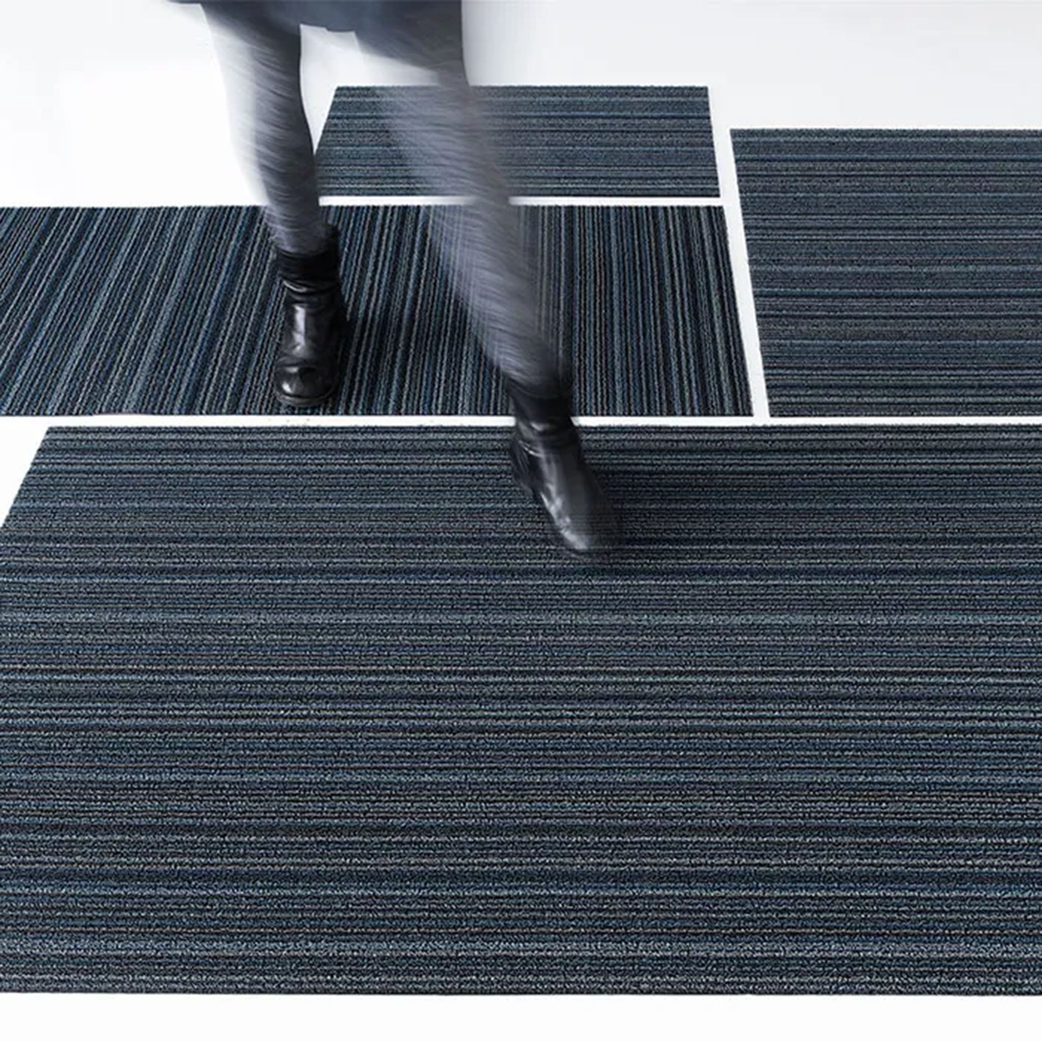 Chilewich Birch Skinny Stripe Shag Mat - Addison West 