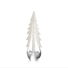 Snowy Branches Evergreen Glass Tree, 16" on a white background at Addison West