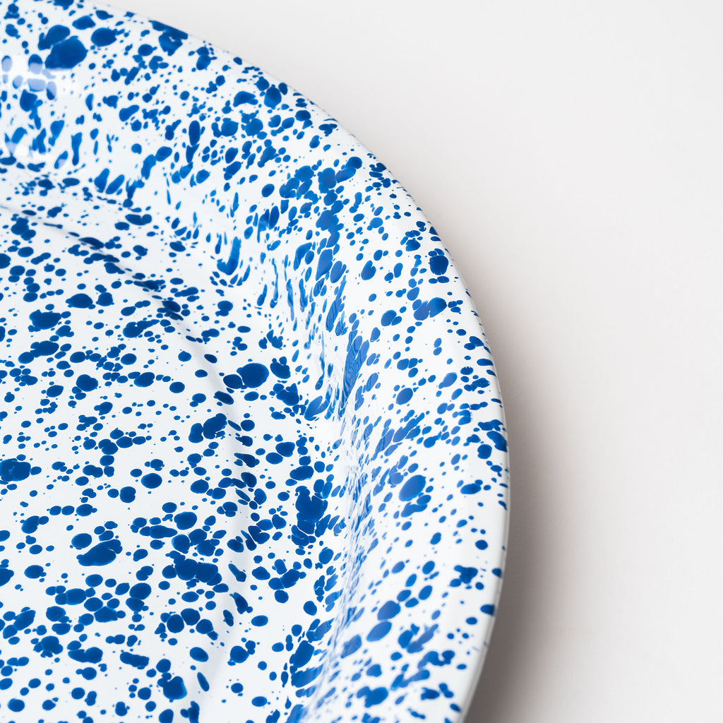 Splatter Enamelware Large Round Tray Addison West