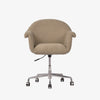 Four Hands Suerte Desk Chair in Camel Sheepskin on a white background