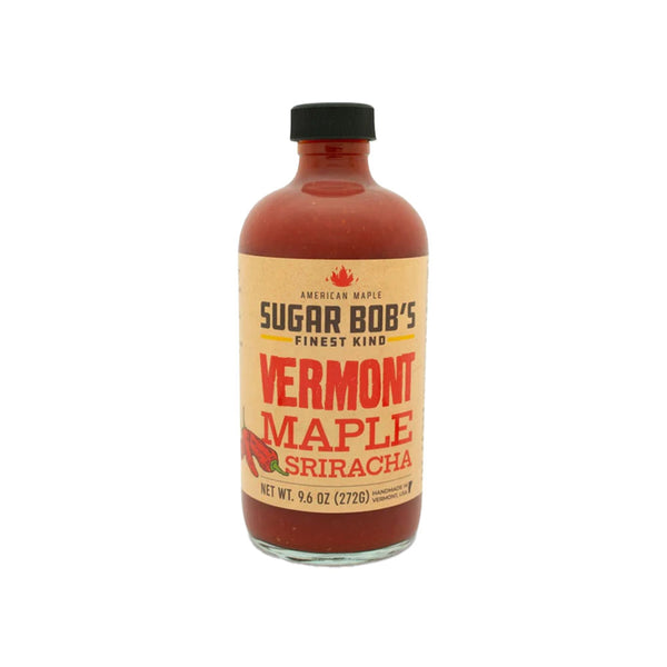 Sugar Bob's Vermont Maple Sriracha on a white background