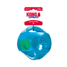 Blue KONG Jumbler toy with a red and white label on a white background
