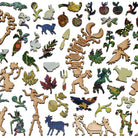 Liberty Puzzle Tea Break wood puzzle pieces on a white background at Addison West