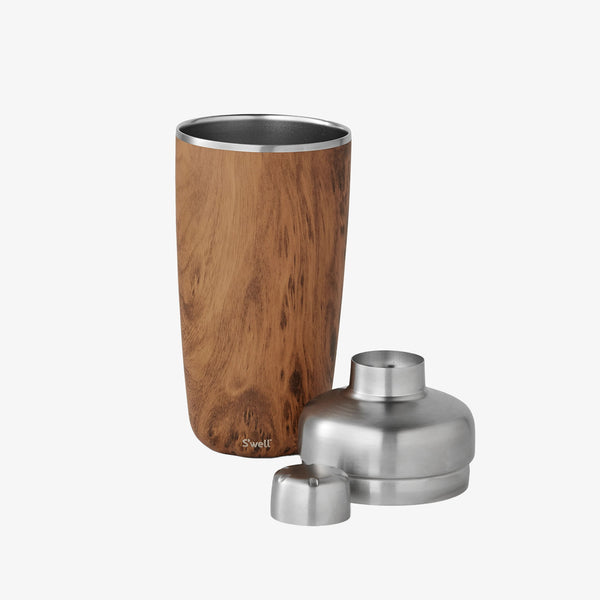 S'well Teakwood Shaker Set with Jigger on a white background