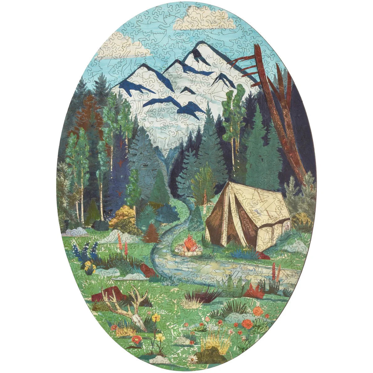 Liberty Puzzle Tent Camping on a white background at Addison West