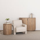 Talia Reeded Half Moon Cabinet in Natural - Addison West 