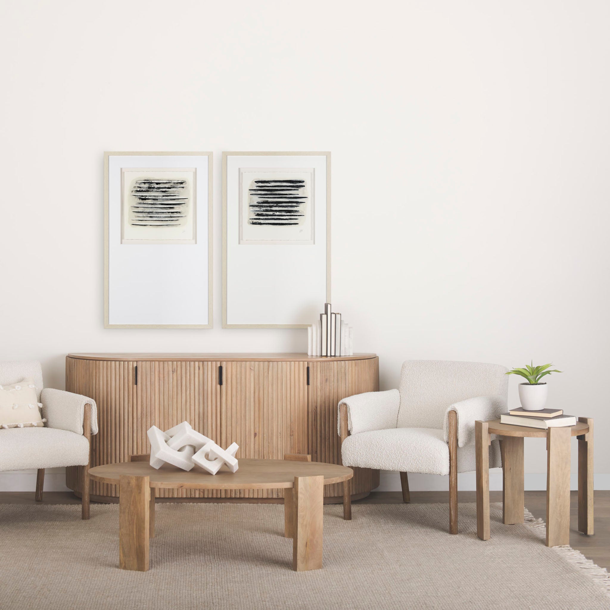 Talia Reeded Sideboard in Natural - Addison West 