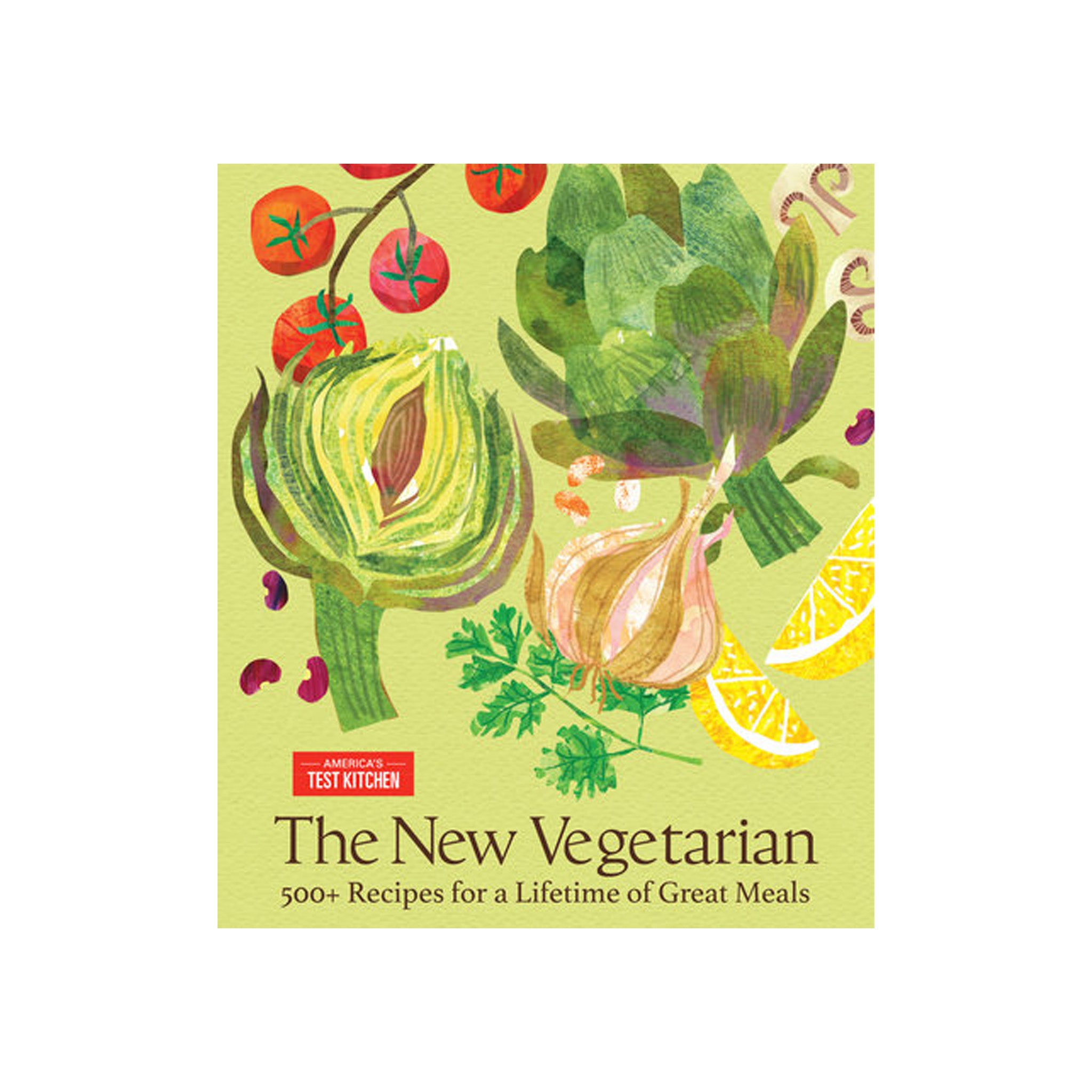 The New Vegetarian: 500+ Recipes for a Lifetime of Great Meals by America's Test Kitchen on a white background at Addison West