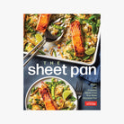Book cover of 'The Sheet Pan' with a dish of salmon and vegetables on a sheet pan.